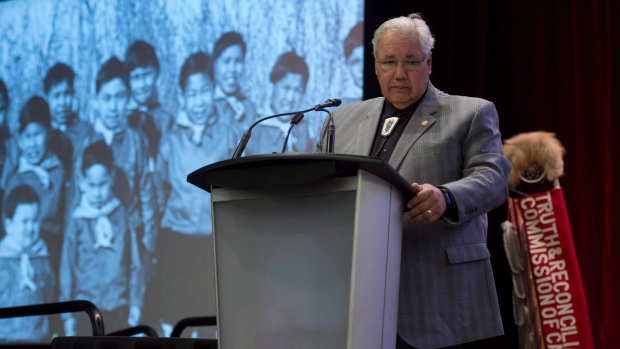 Commission chairman Justice Murray Sinclair speaks at the Truth and Reconciliation Commission in Ottawa on Tuesday, June 2, 2015. 
