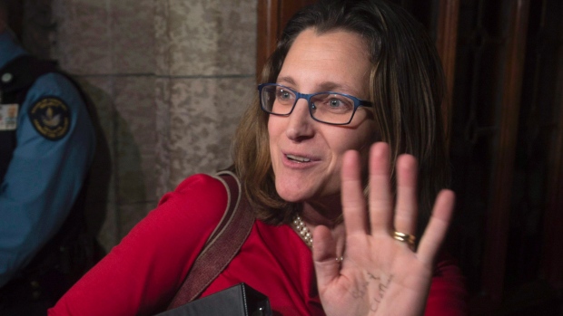 International Trade Minister Chrystia Freeland says she hopes to ratify the Canada-EU trade deal later this year.