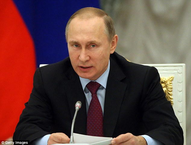 Military strength: President Vladimir Putin (pictured) is stepping up his nation's presence in the Arctic Circle in an attempt to support claims to the region's valuable natural resources