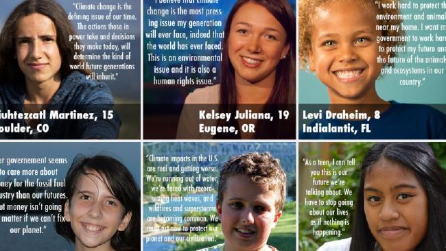 Young plaintiffs in climate change suit